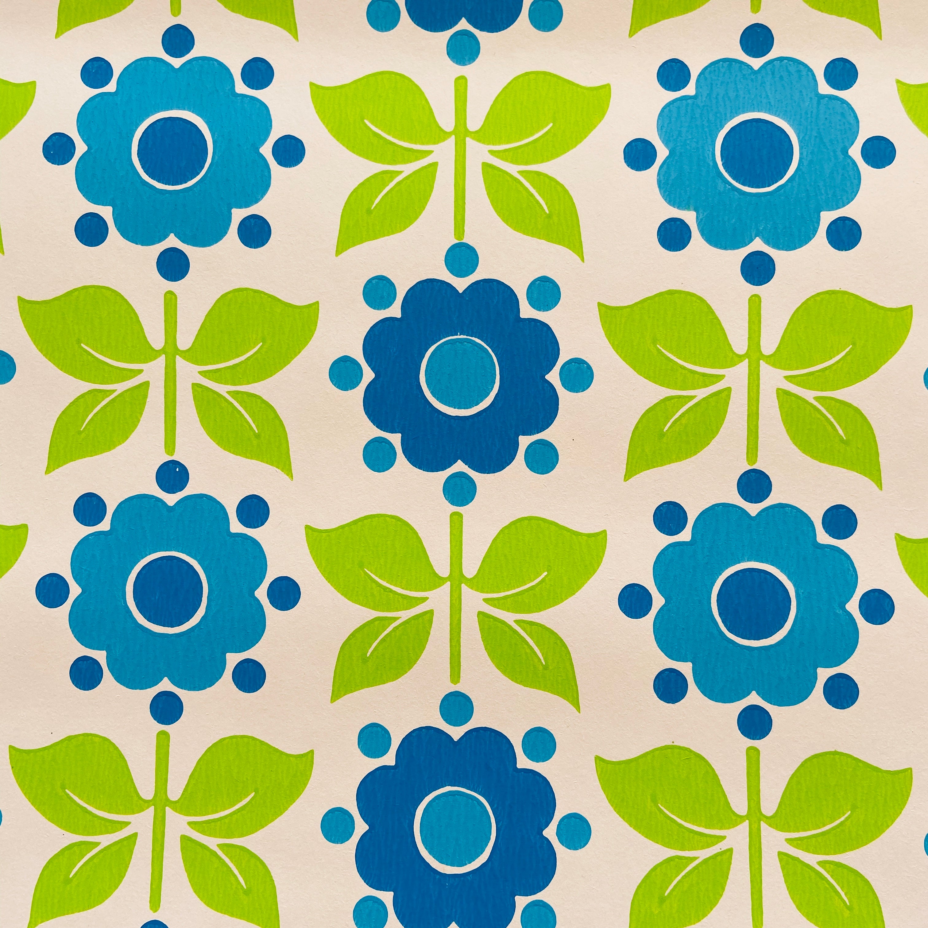 BRIGHT Funky RETRO Genuine Vintage Wallpaper By the METRE