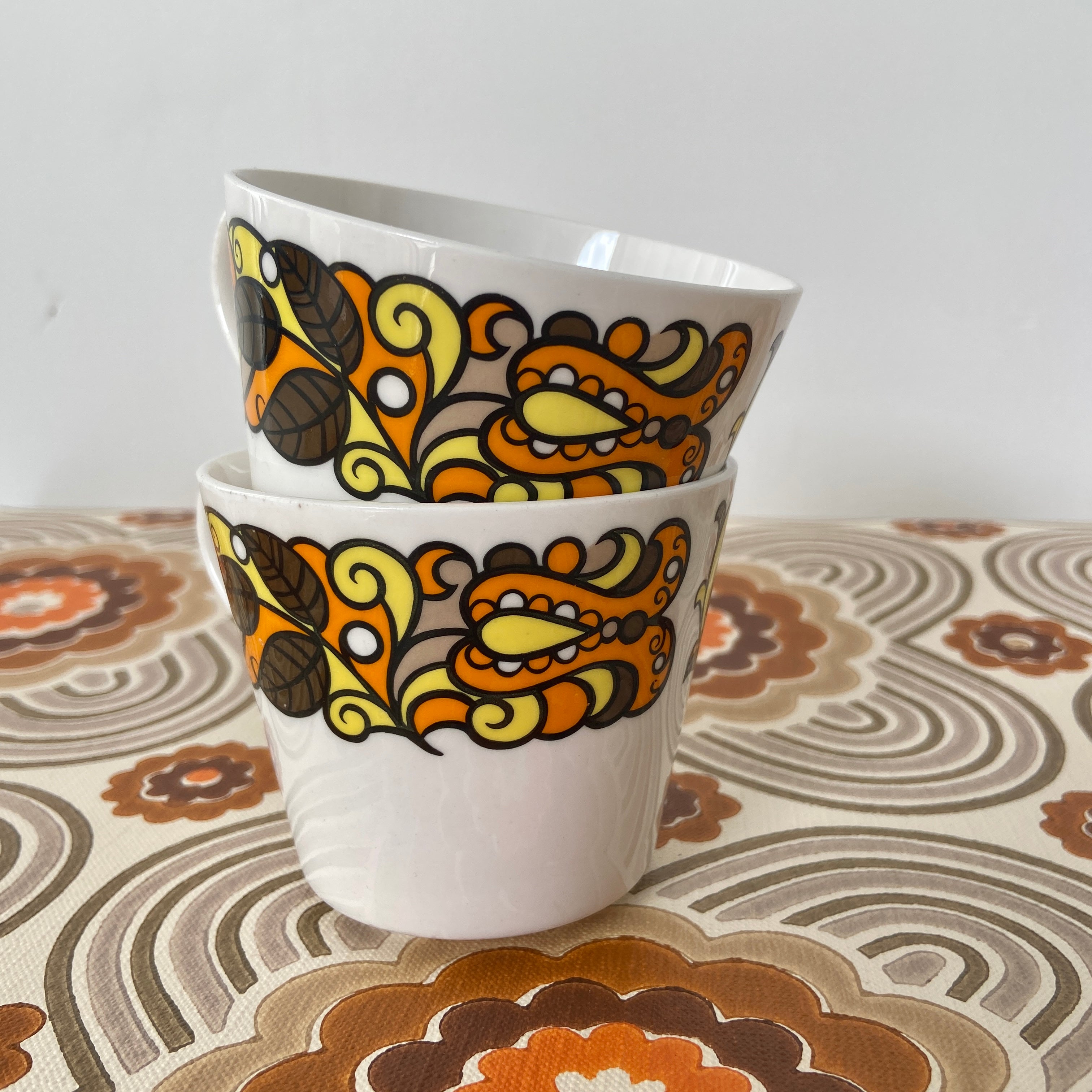 RIDGWAY Crafted in England Tea Cups PAIR Vintage