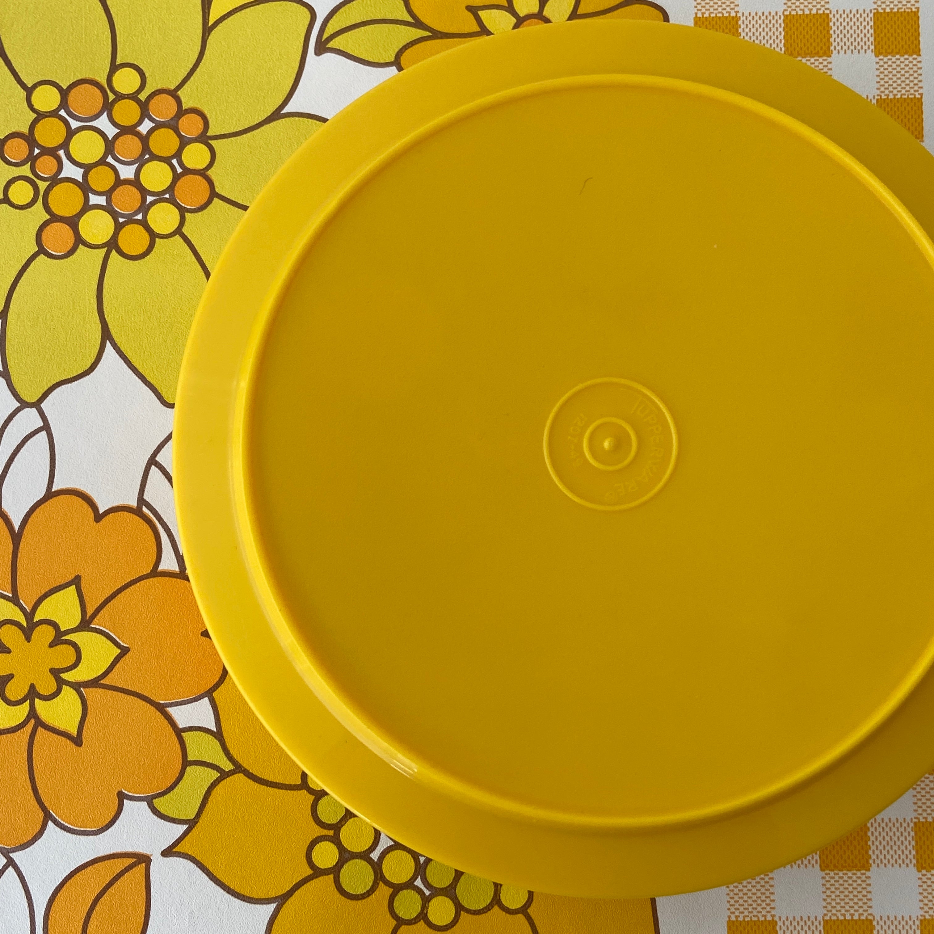 TUPPERWARE Retro Yellow Container 70's Kitchen