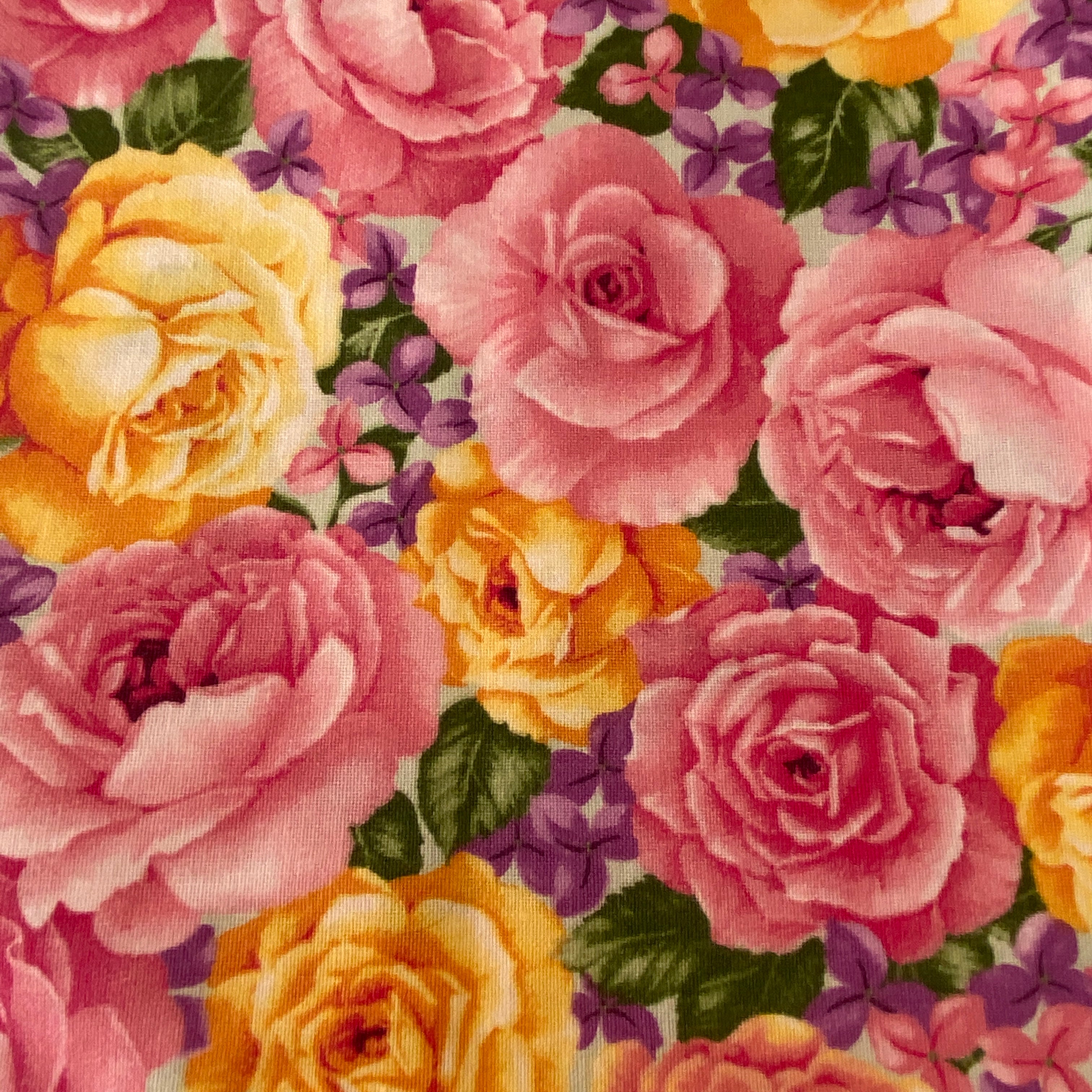 150cms Modern Floral Fabric Roses