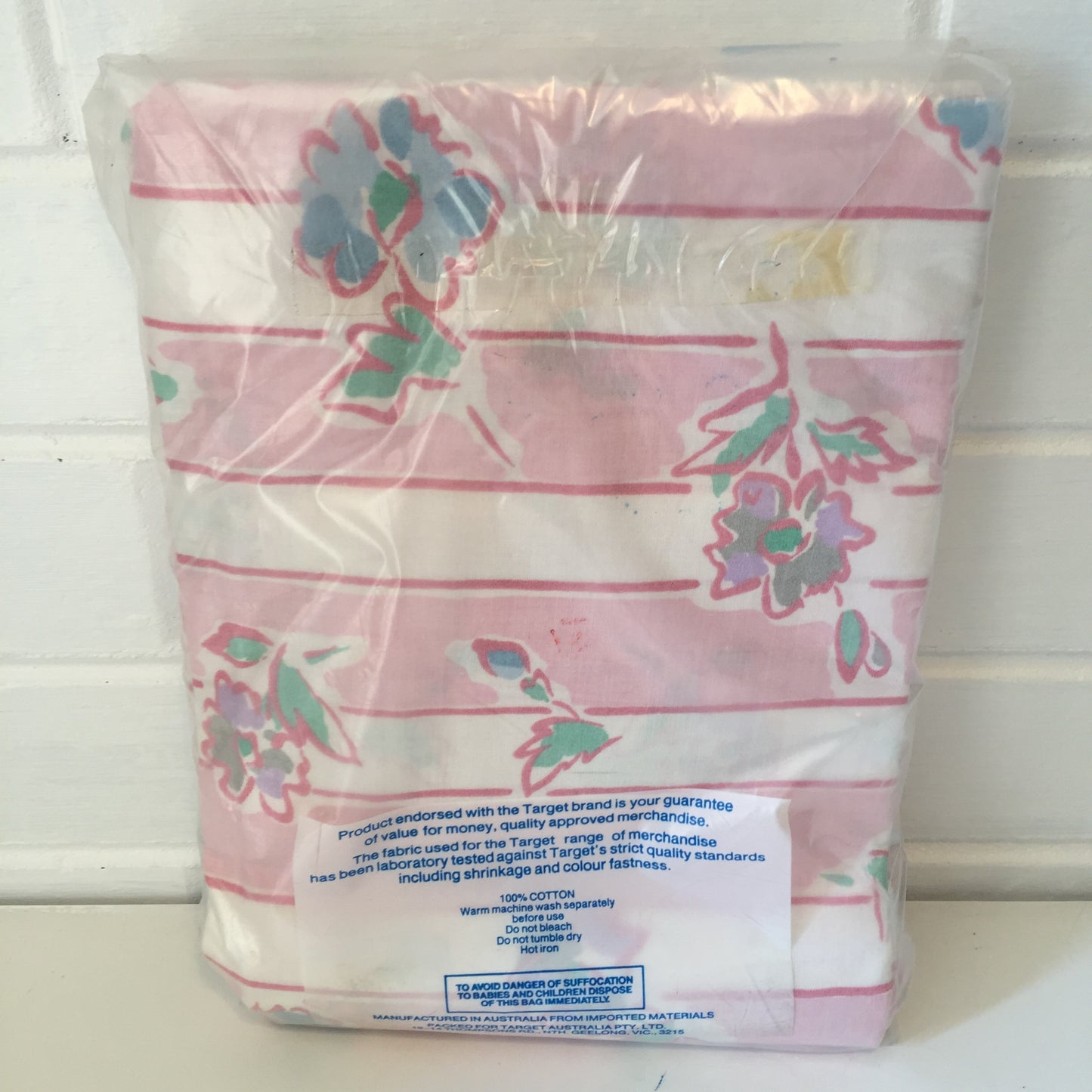 Vintage 100% Cotton Sheets Fabric Pillow Case
