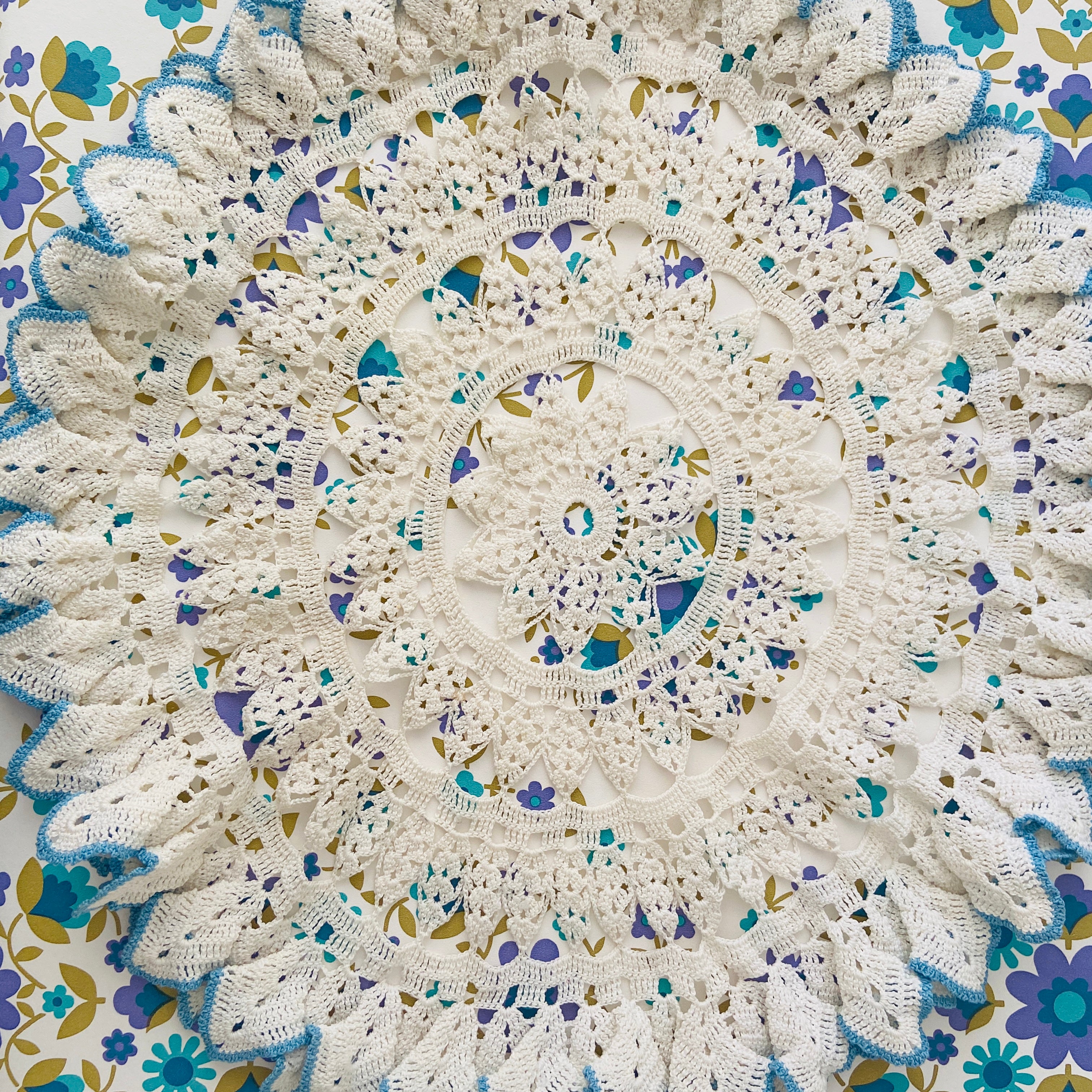 Large Crochet Doily HANDMADE Beautiful