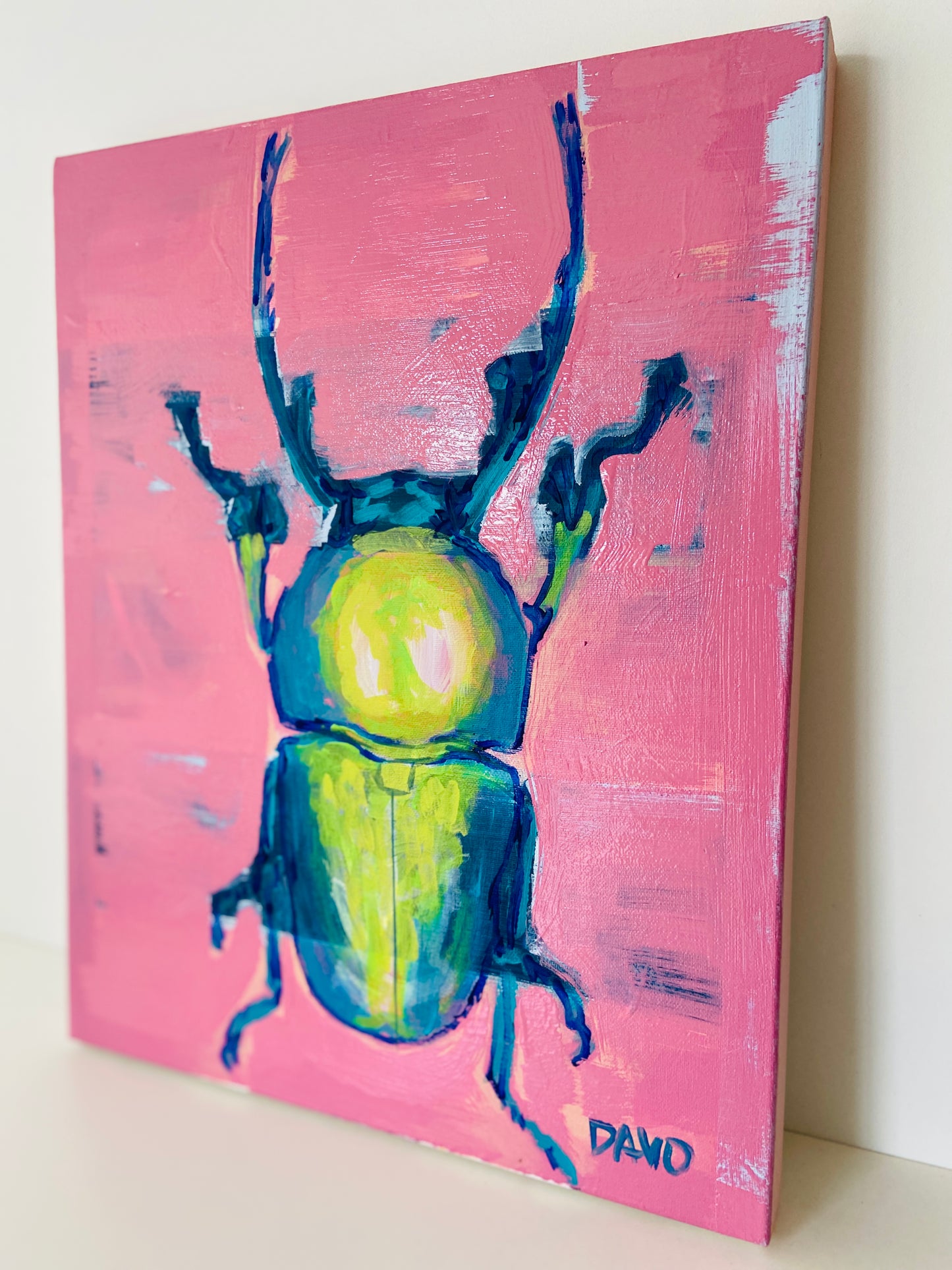 One of a KIND Original Canvas Painting BUG