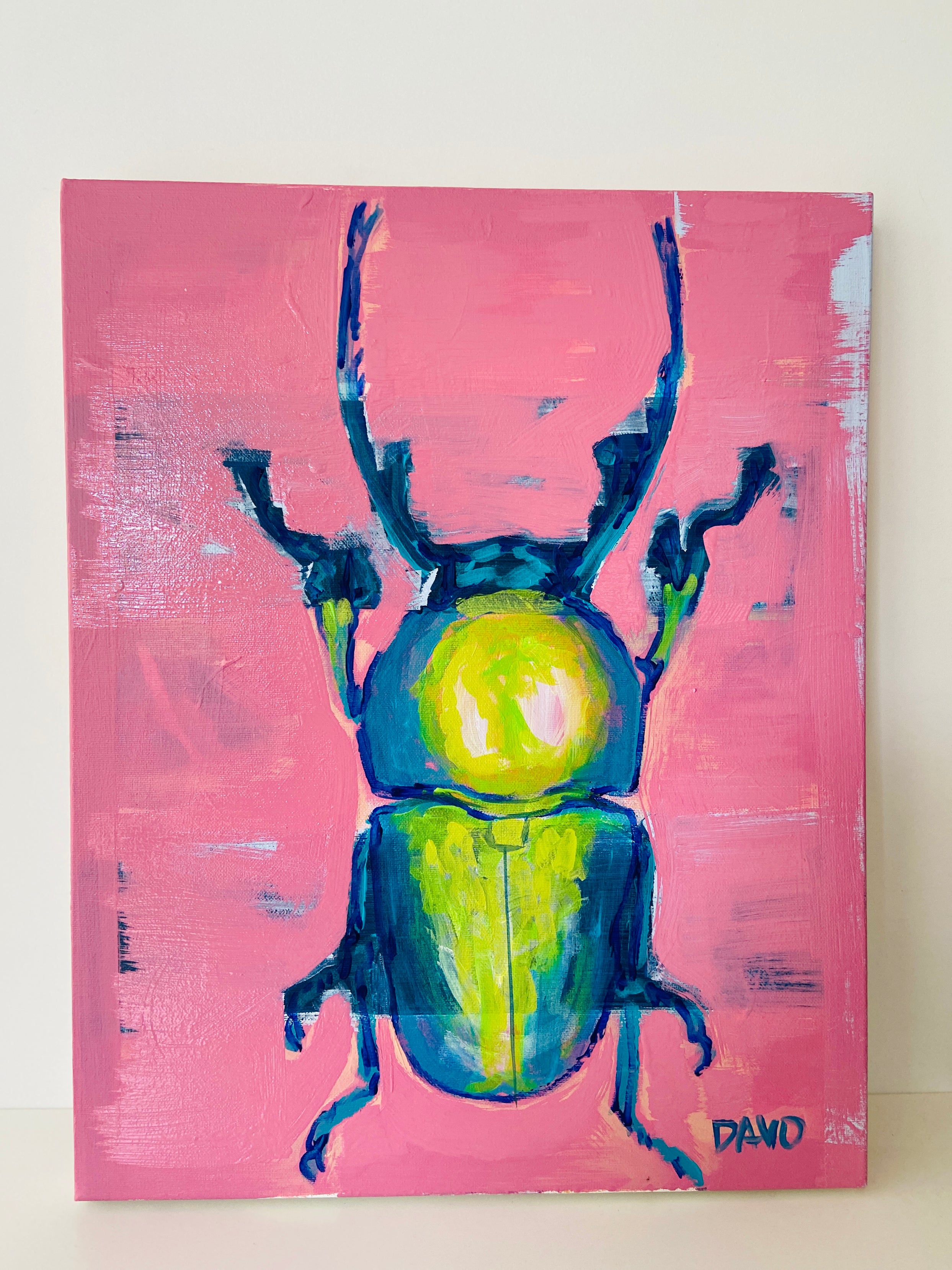 One of a KIND Original Canvas Painting BUG