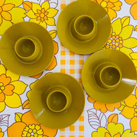 RETRO 70's Egg Cups Plastic KITCHEN Dinner Table