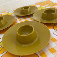 RETRO 70's Egg Cups Plastic KITCHEN Dinner Table