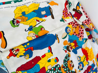 280cms Amazing Screen Printed Heavy Cotton Fabric CLOWNS