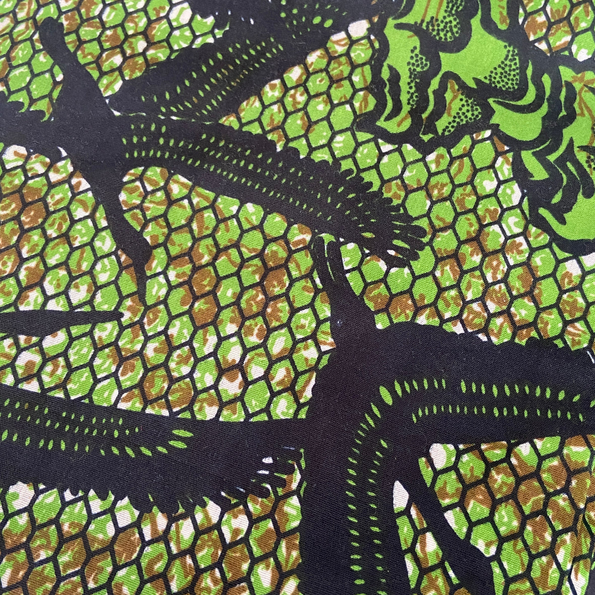 200cms MODERN COOL Green Bird Fabric