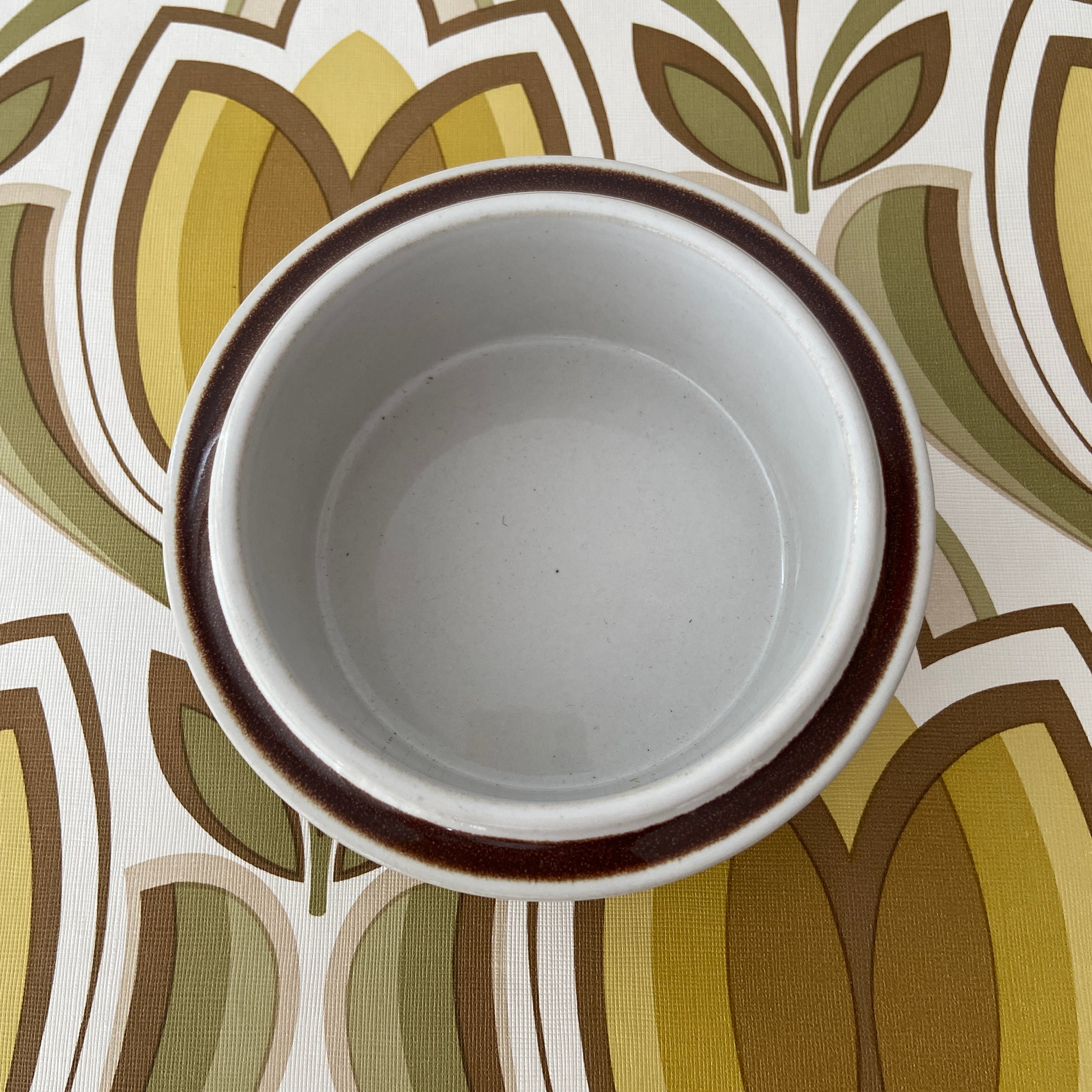 Vintage Retro Arabia Finland Rosmarin Brown Anemone BOWL
