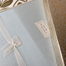 Super Fine Boxed Blue Damask Table Cloth VINTAGE