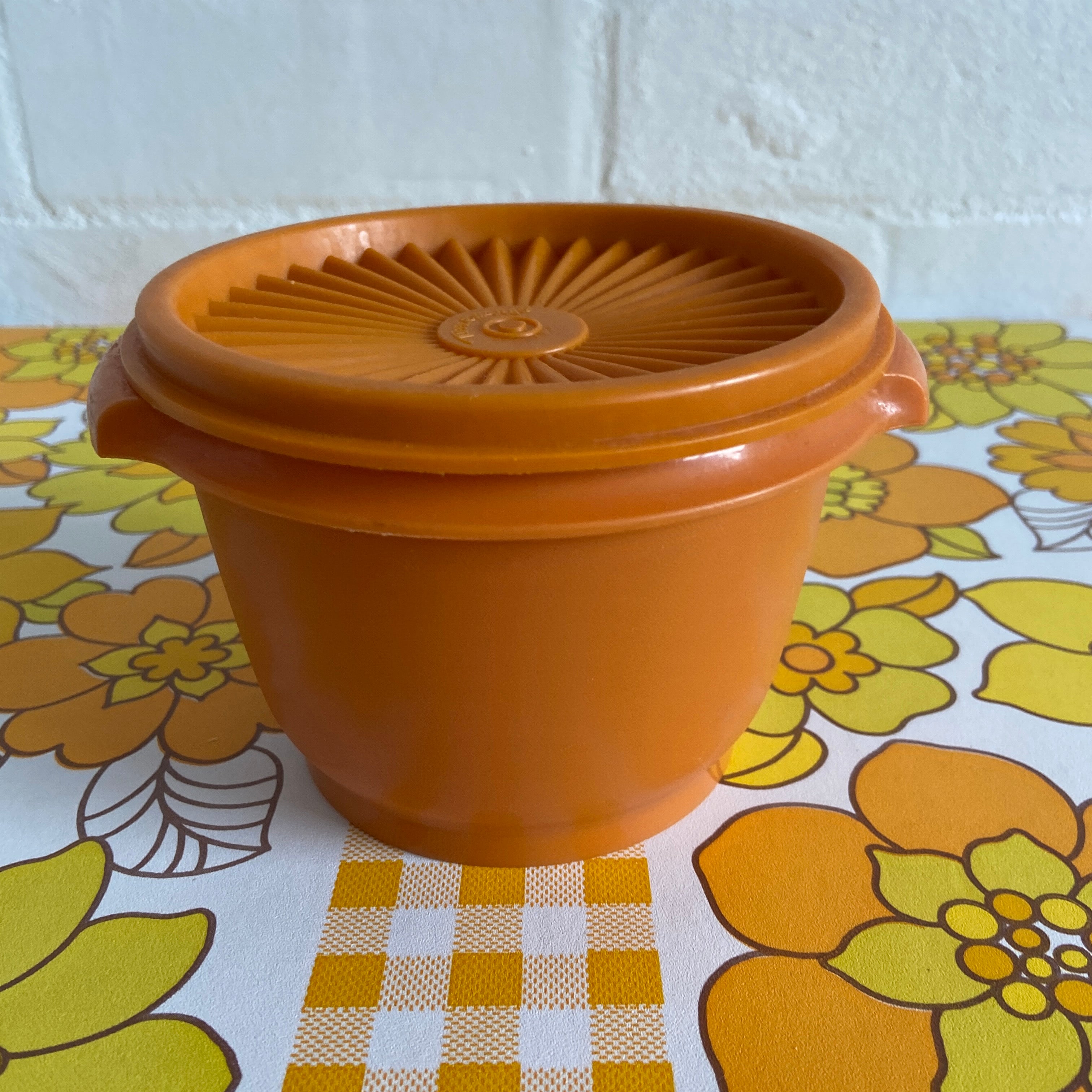 TUPPERWARE Container Orange RETRO 70's Kitchen Caravan Cute