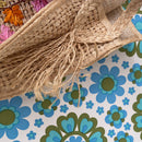 BEAUTIFUL UNUSED Market Beach BAG Floral Wicker