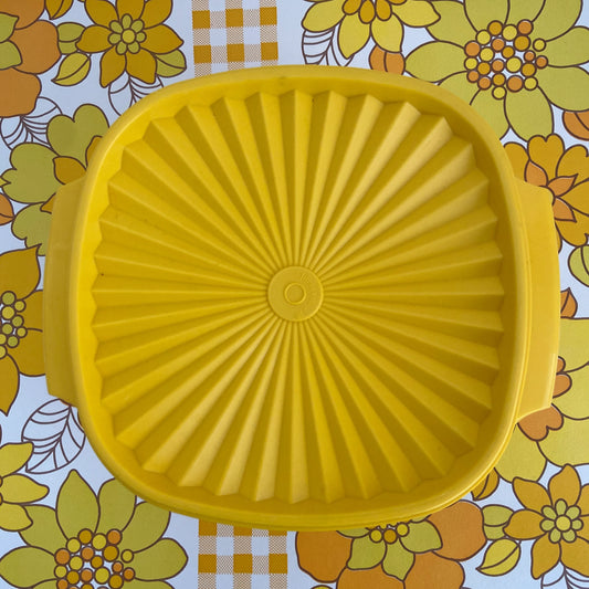 Large Tupperware Container YELLOW RETRO Kitchen 70's