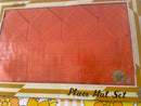 MITAKE Place Mat Set Orange RETRO All Cotton