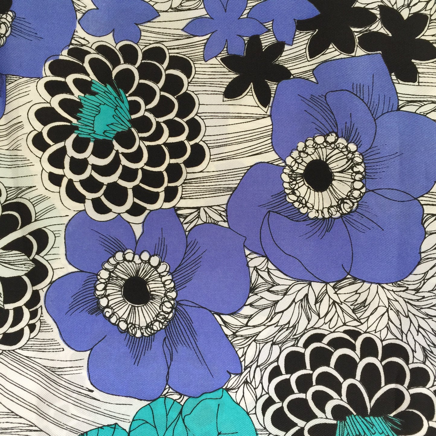 Vintage Floral BOLD Gorgeous Fabric Sewing Project Retro