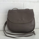 Super Cute LEATHER handbag in a Beautiful Grey