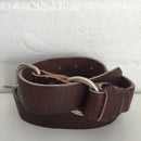 RUSTIC Vintage BROWN Worn Leather BELT BOHO Thrashed Chunky UNISEX