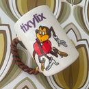 RARE Tixylix Cup MUG Elischer Pottery 1970's MONKEY