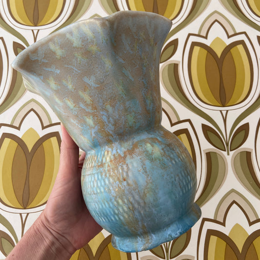 Large Blue Beswick Vase Vintage