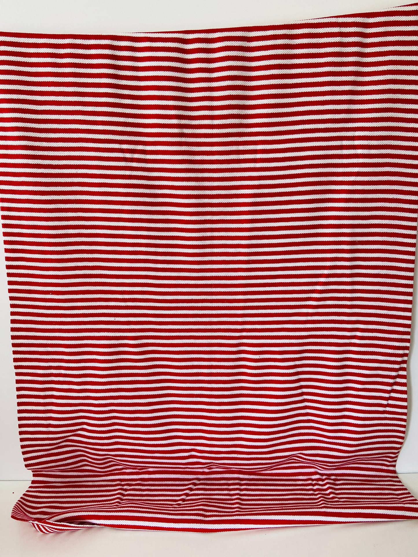 approx 280cms FAB Red & White Striped FABRIC Beach Bag Clothing