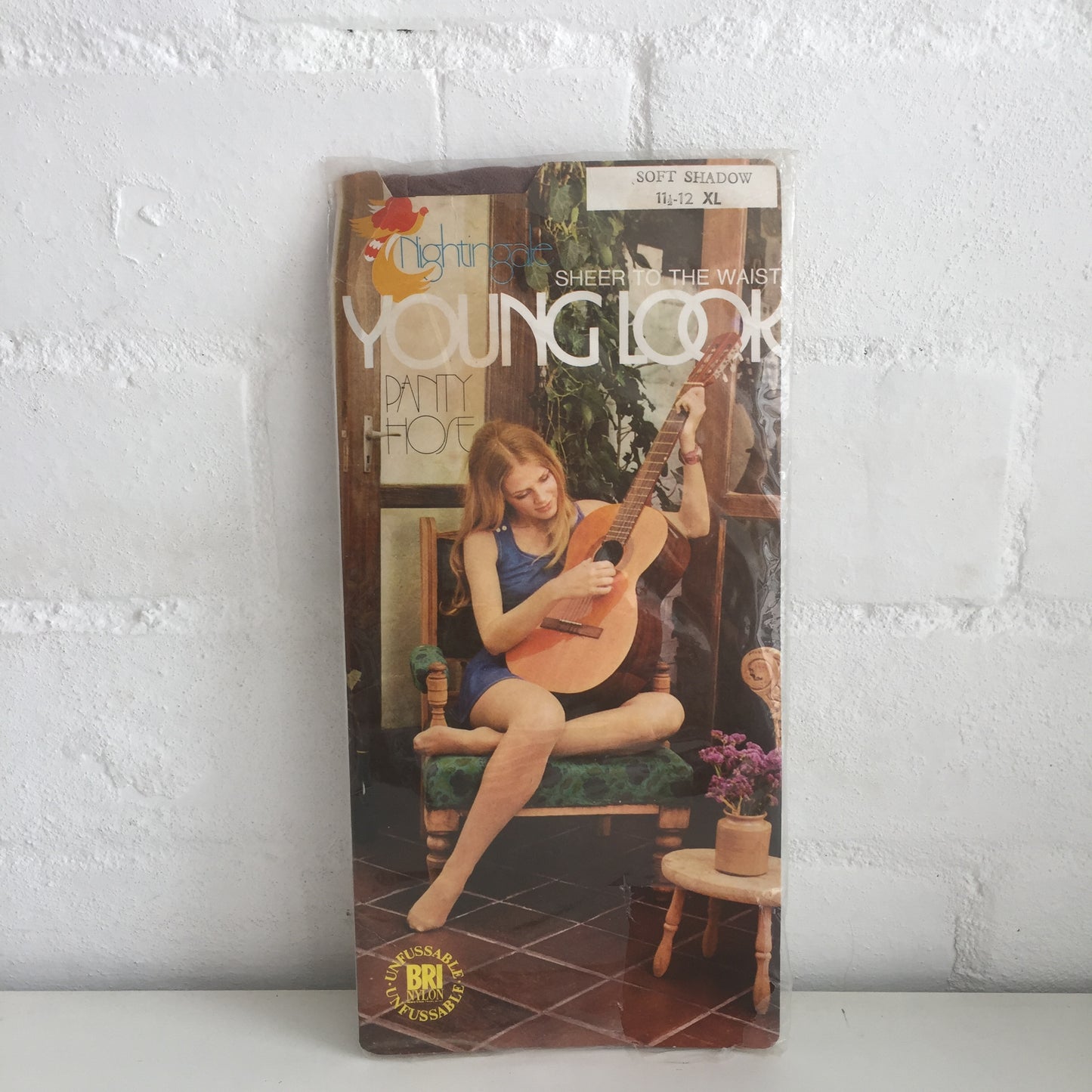 SOFT SHADOW Vintage RETRO Panty HOSE XL COOL 70's Packaging