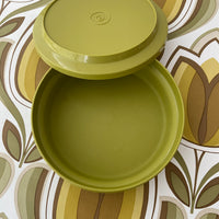 Green BRIGHT TUPPERWARE Retro Container 70's Kitchen