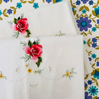 Pair of EMBROIDERED Pillow Cases UNUSED