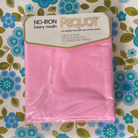 NO IRON Vintage Pink Cotton Sheet Made in USA