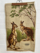 KANGAROOS Unused Tea Towel NSW Retro