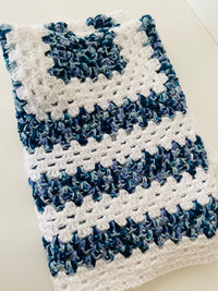 Blue & White Handmade LAP Blanket