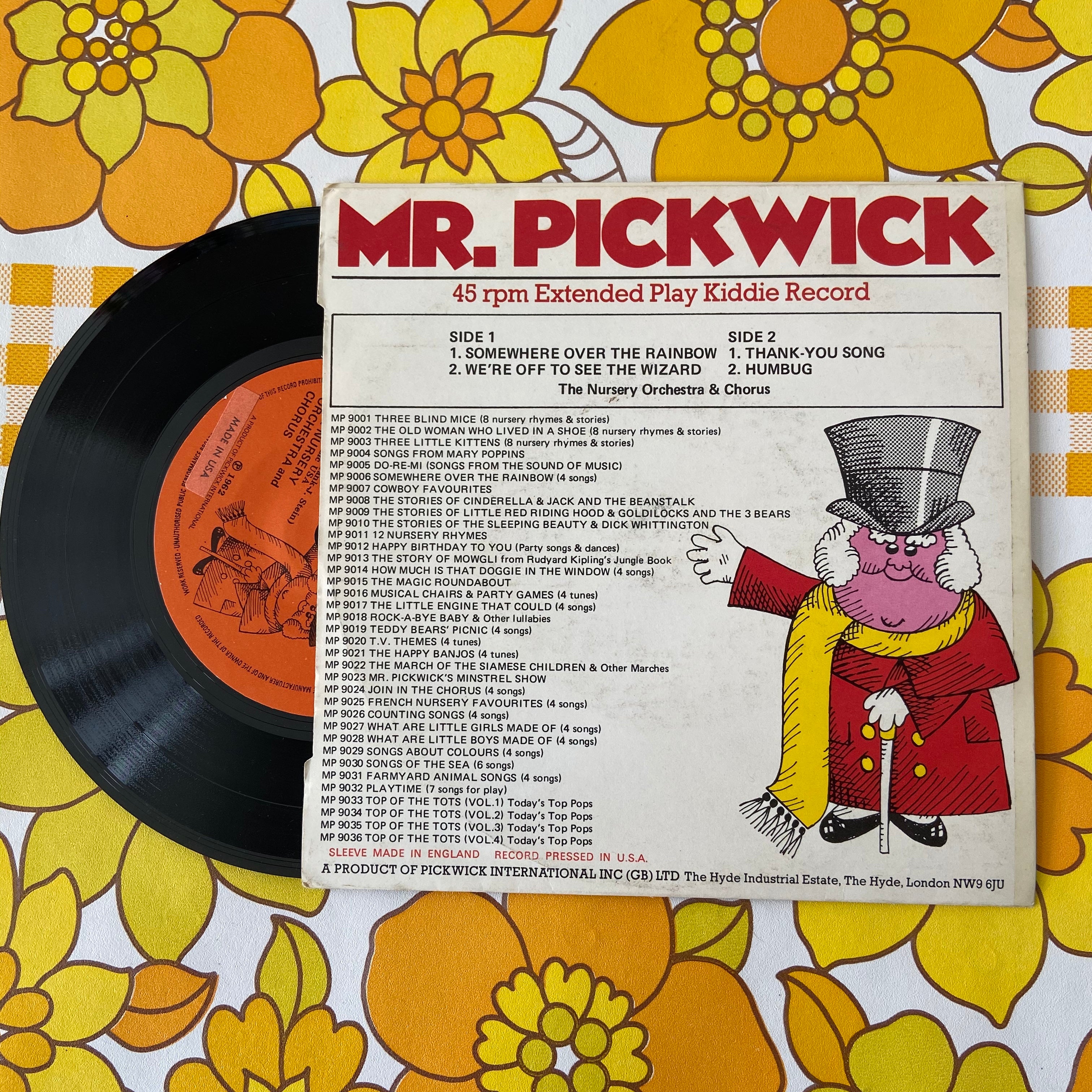 SOMEWHERE OVER THE RAINBOW Mr Pickwick Record Vinyl