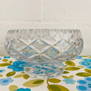 DIAMOND Cut Crystal Bowl Vintage Antique Dinner Party