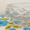 DIAMOND Cut Crystal Bowl Vintage Antique Dinner Party