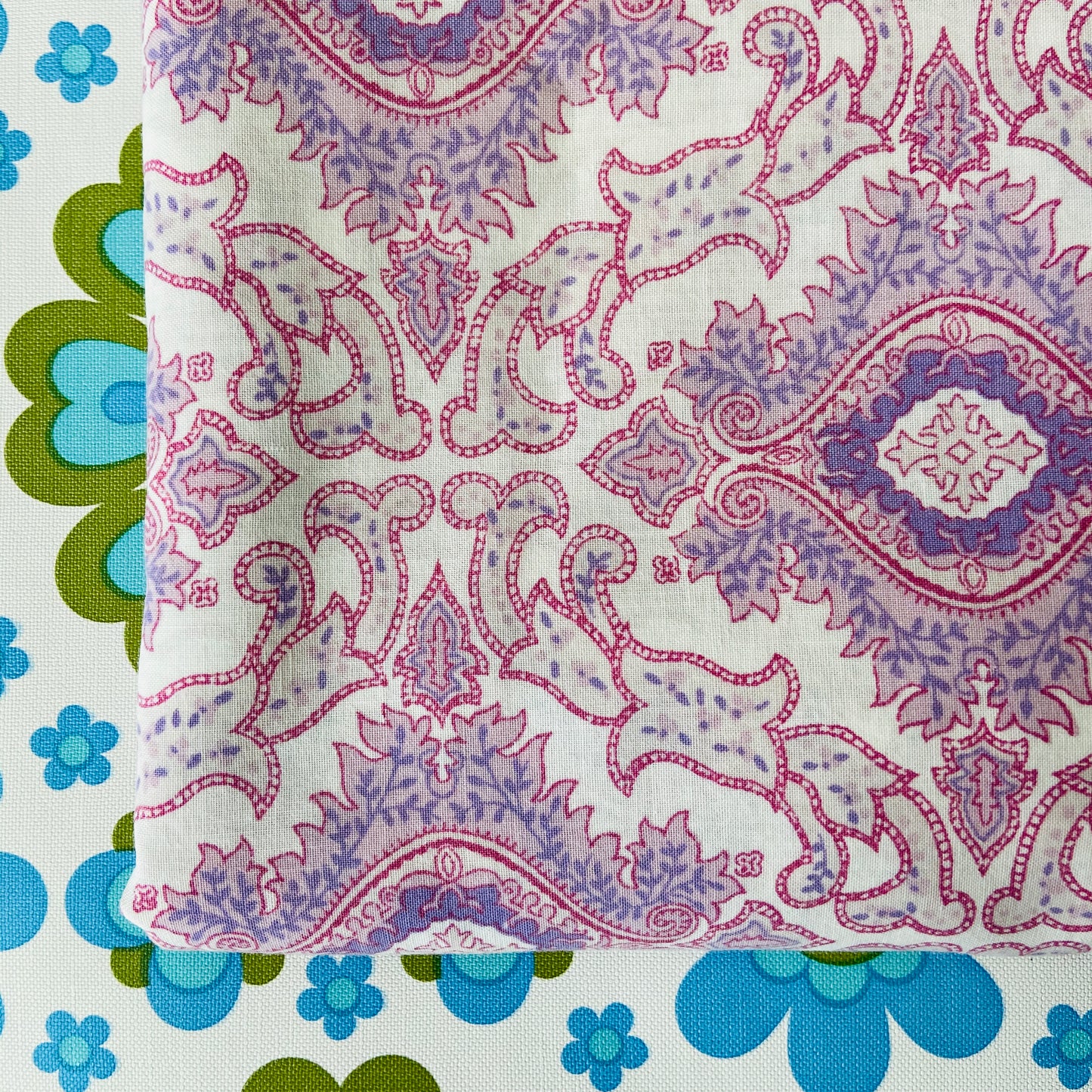 Cotton VINTAGE Paisley Sheet Craft Sewing FUNKY Print