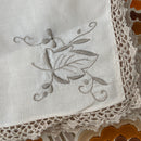 LINEN Embroidered Napkins UNUSED Set Vintage