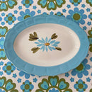 LARGE JAPAN Plate Blue Floral Pattern