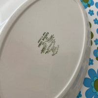 LARGE JAPAN Plate Blue Floral Pattern