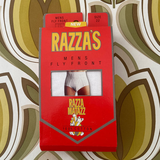 # 2 RAZZA'S Mens Flyfront 100% Cotton Size 22