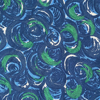 Blue Vintage Cotton Quilting Fabric Medium Weight