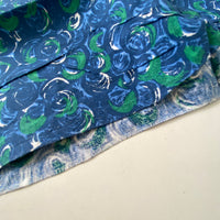 Blue Vintage Cotton Quilting Fabric Medium Weight