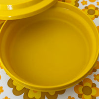 BRIGHT TUPPERWARE Vintage Yellow Container 70's Kitchen