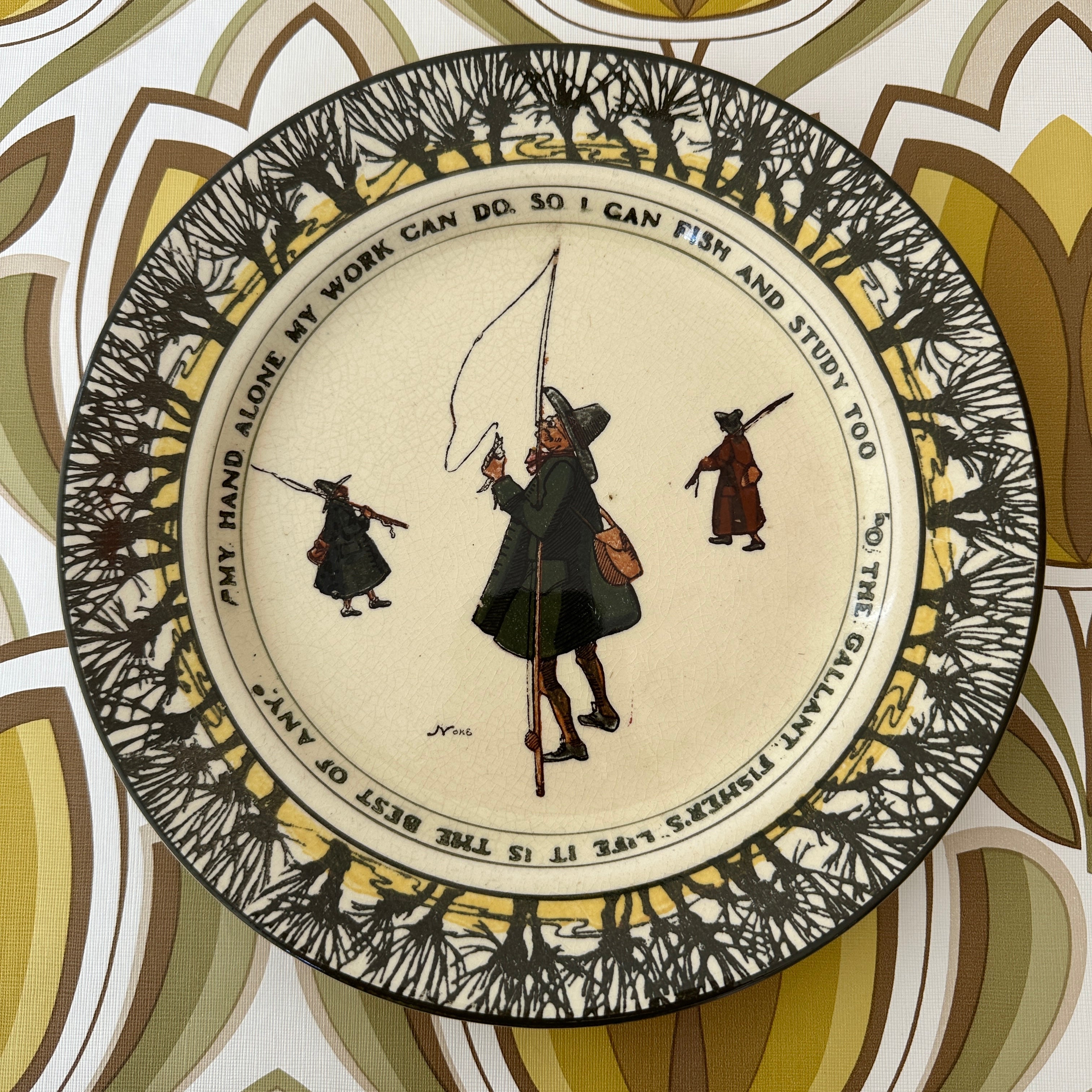 1817年刊 総革装 Isaac Walton, Love and Truth. Rare ROYAL DOULTON ISAAC WALTON WARE - GALLANT FISHERS SERIES