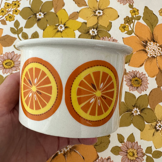 Vintage Arabia Finland Pomona Orange Jam Pot Jar Lid
