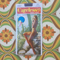 Careless Panty Hose Grey Average Vintage Retro Nude Packaging