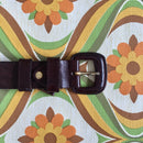 Vintage Brown Belt VERA PELLE Large 92cms - 103cms