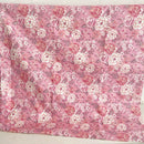 200cms Cotton VINTAGE Fabric Pink Floral 70's Quilting