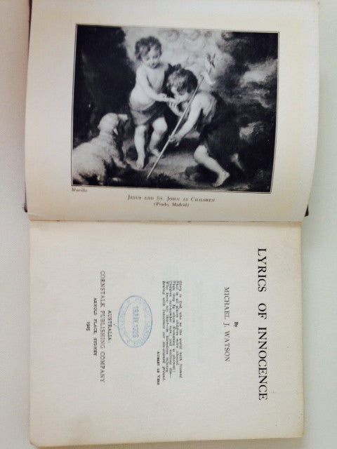 Lyrics of Innocence Michael J Watson 1925 Vintage Book - Pink Peacock
 - 3